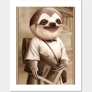 SLOTH GOES TO SCHOOL Posters and Art